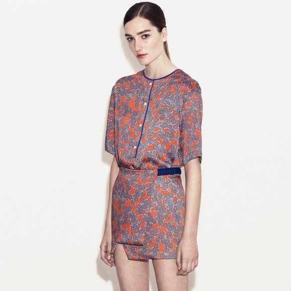 Thakoon Addition Paisley Front Panel Miniskirt sz2 - Picture 2 of 7